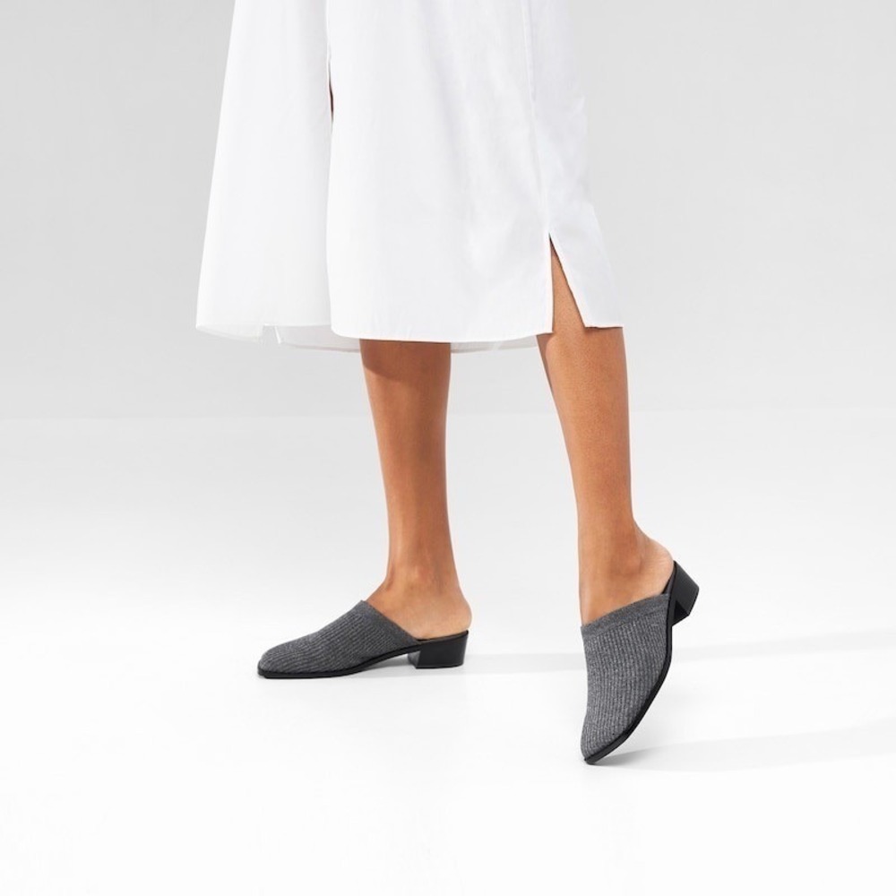 VIVAIA Knit Mule Heels Gray | EU 42 / US 10.5 Slip-On